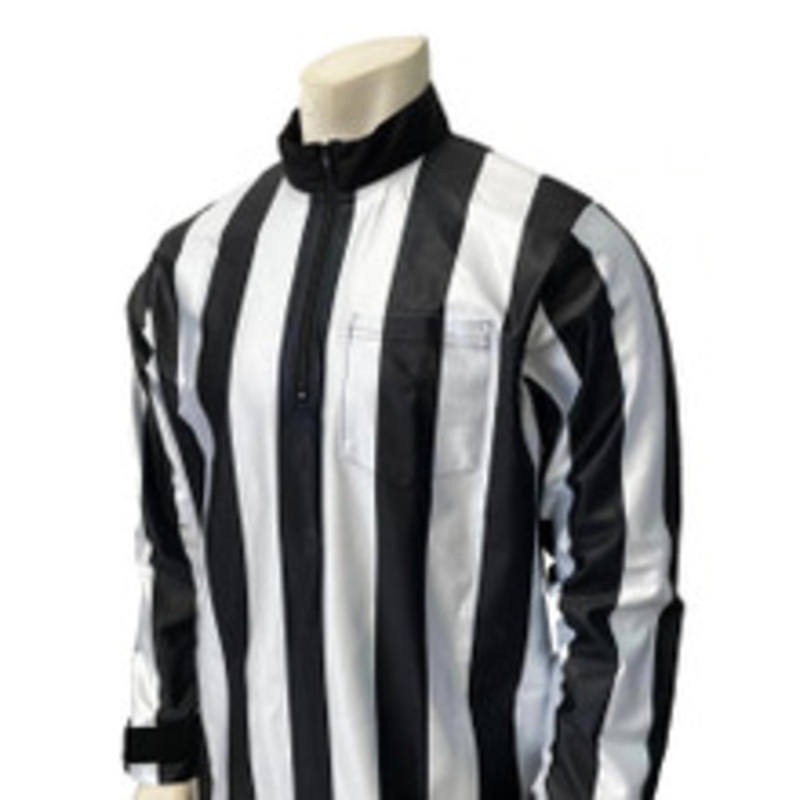 Smitty 2 1/4 Stripe Water Resistant Single Layer Long Sleeve Football Referee Shirt