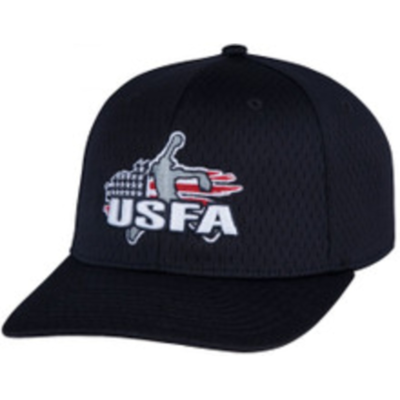 USFA Flex-Fit Black Pulse Performance Fabric 8-stitch Cap 