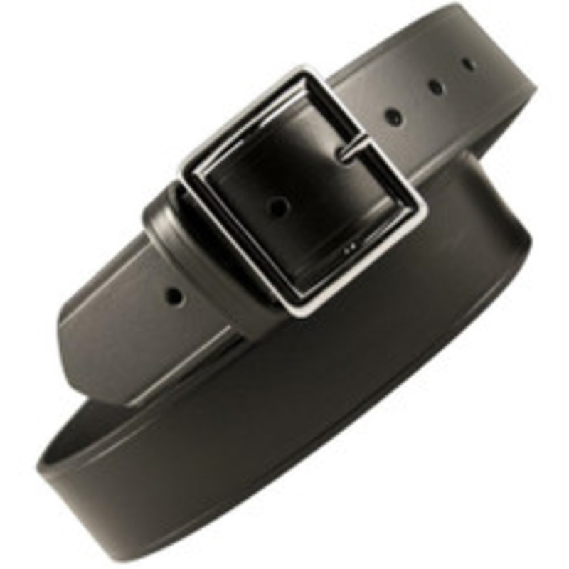 Boston Leather Black 1 3/4 Plain Leather Belt