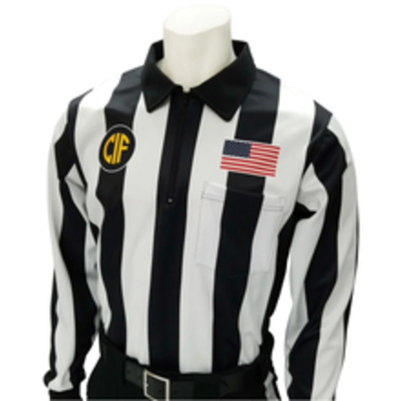 California CIF Long Sleeve 2 1/4 Football Referee Shirt-No Side Panel