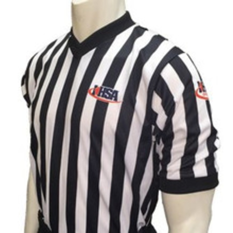 Illinois IHSA Embroidered Men's Ultra Mesh Basketball Referee Shirt