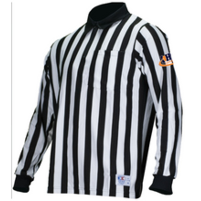 Illinois IHSA MSX 1 Stripe Polyester Long Sleeve Football Referee Shirt