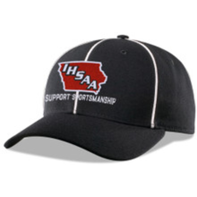 Iowa IHSAA Adjustable Wool Black Football Referee Cap