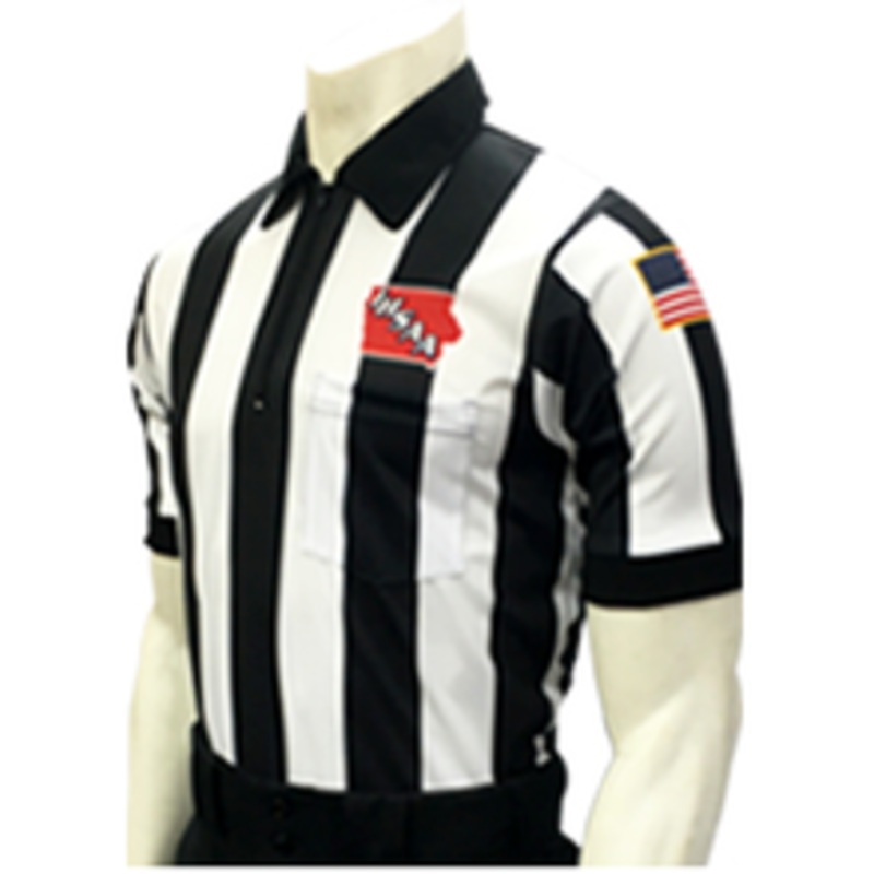 Iowa IHSAA Dye Sublimated 2 1/4 Stripe Football Referee Shirt