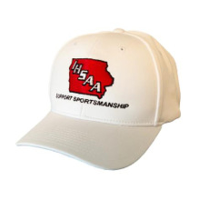 Iowa IHSAA White Pulse Performance Flex-fit Football Referee Cap