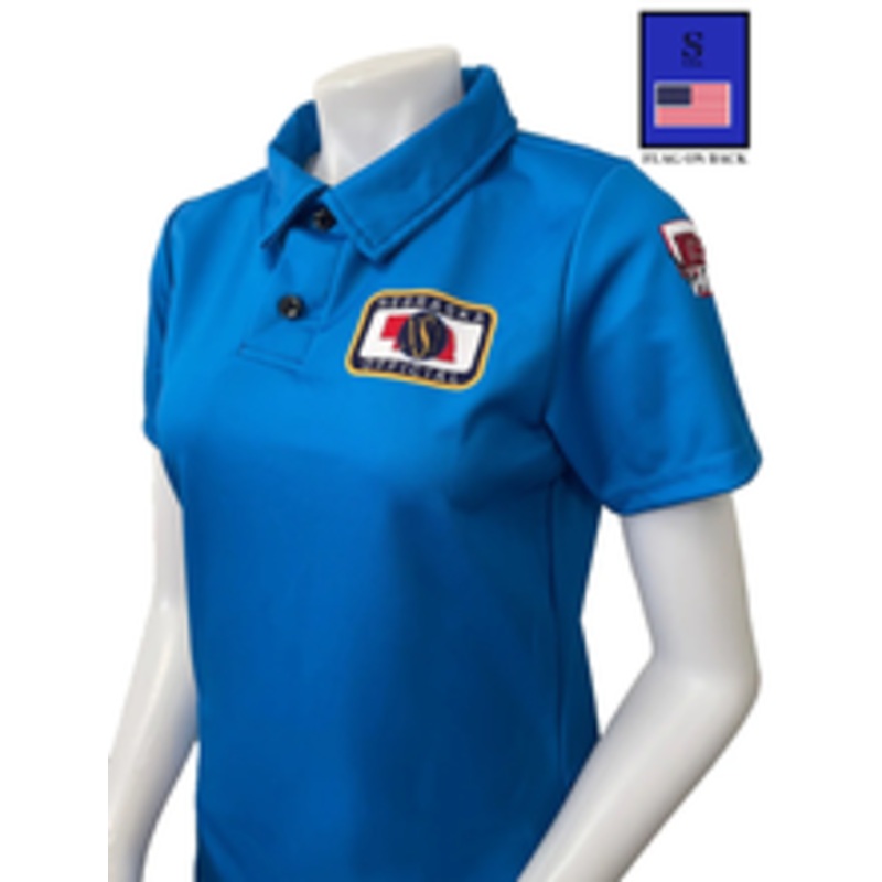 Nebraska NSAA Women's Bright Blue Volleyball Referee Shirt