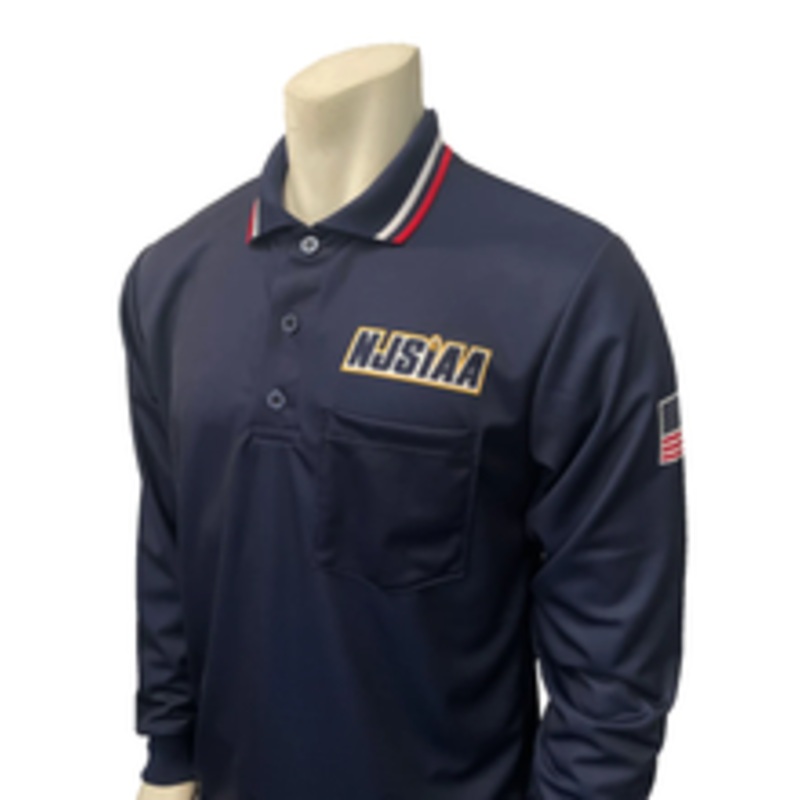 New Jersey NJSIAA Long Sleeve Navy Blue Umpire Shirt