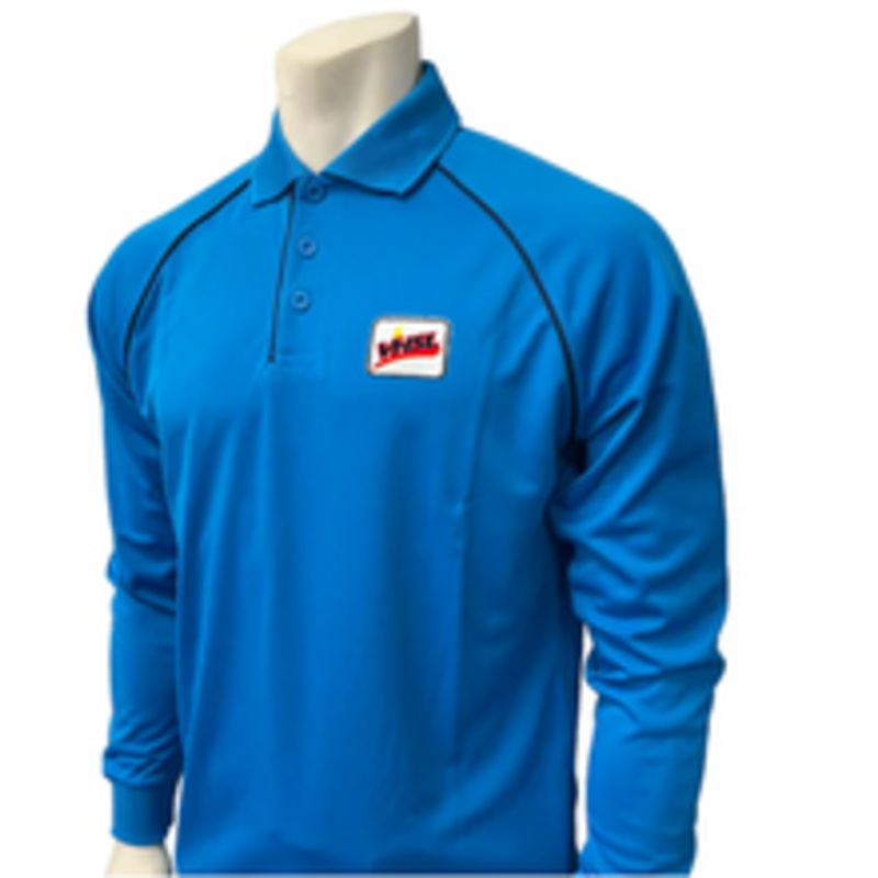 Virginia VHSL Long Sleeve Men's Bright Blue Referee Shirt