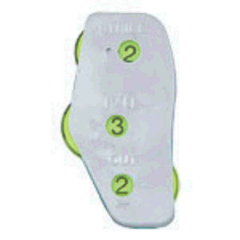 3-Dial 3/2 Metal Umpire Indicator with Optic Yellow Dials
