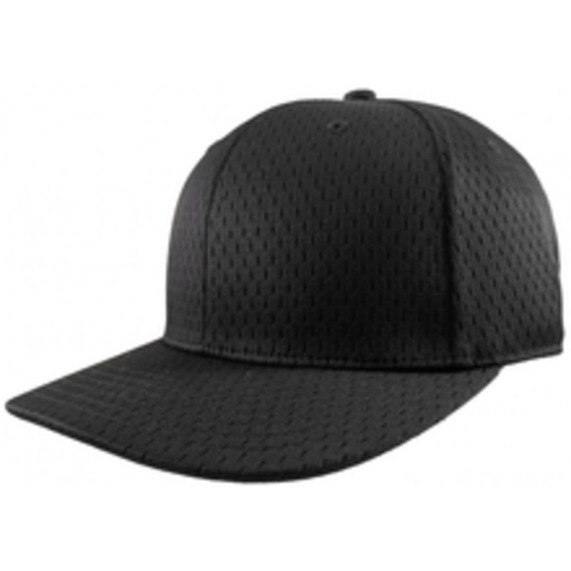 Black Fitted Promesh 4-stitch Umpire Plate Cap