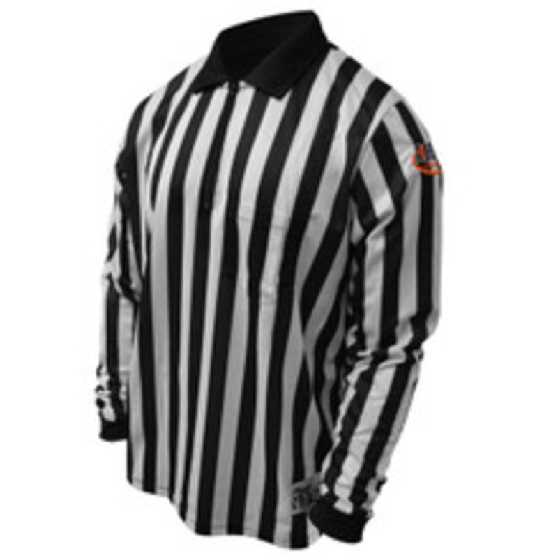 Illinois IHSA Pro Soft 1 Stripe Long Sleeve Football Referee Shirt