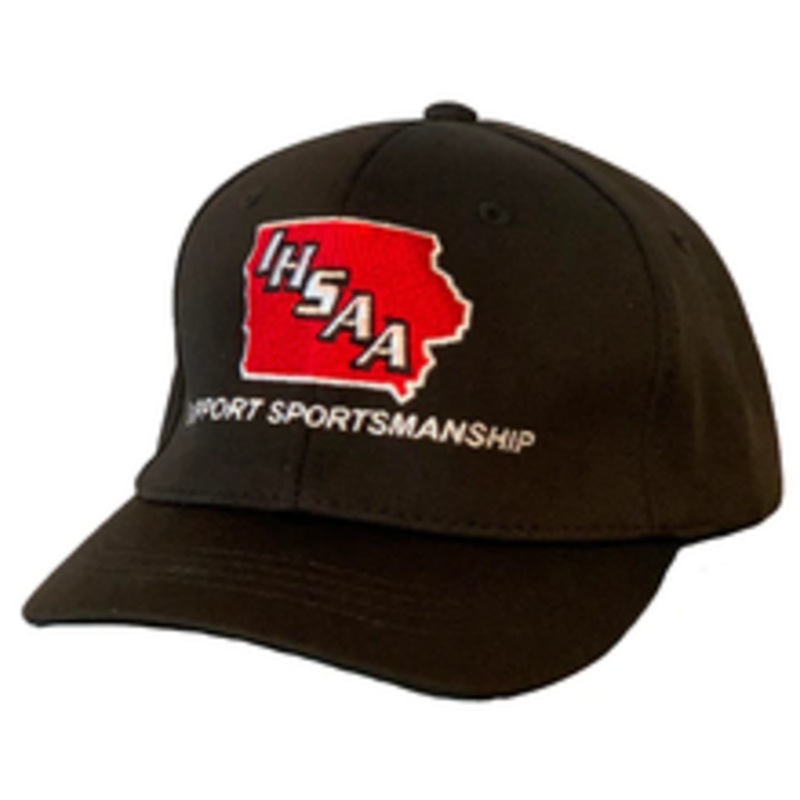 Iowa IHSAA Black Fitted Umpire Cap