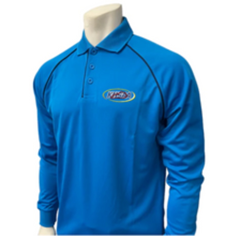 Kentucky KHSAA Embroidered Long Sleeve Men's Bright Blue Referee Shirt