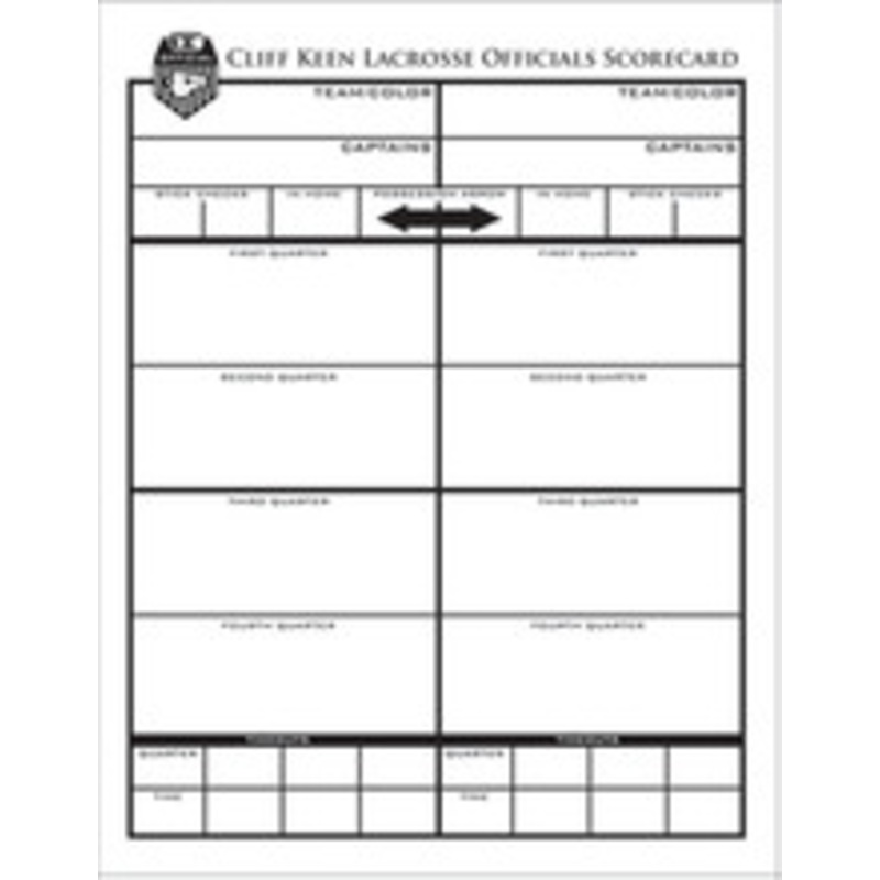 Lacrosse Game Card