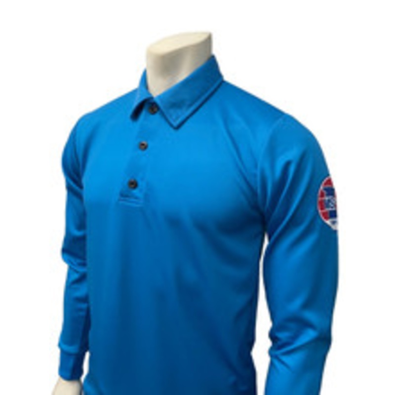 Missouri MSHSAA Men's Bright Blue Long Sleeve Volleyball Referee Shirt