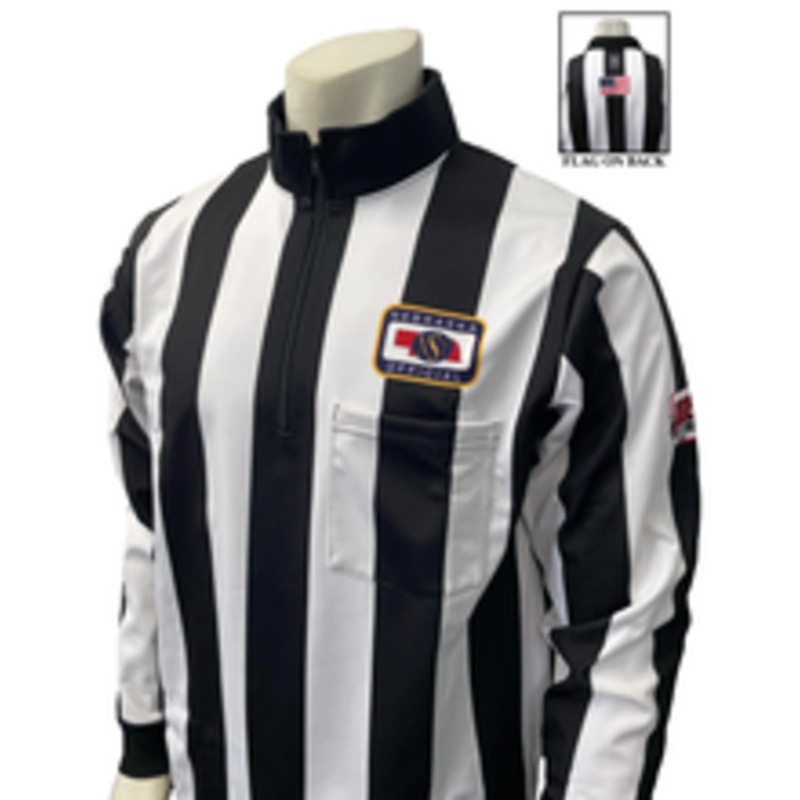 Nebraska NHSOA Foul Weather Long Sleeve Football Referee Shirt
