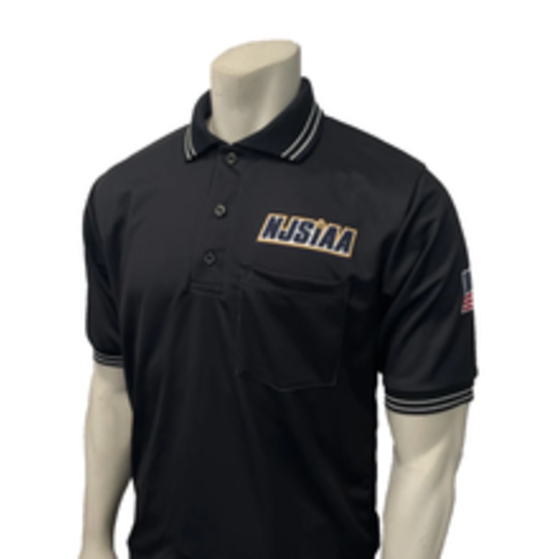 New Jersey NJSIAA Short Sleeve Black Umpire Shirt