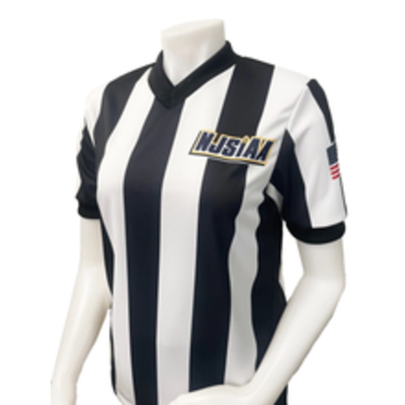 New Jersey NJSIAA Women's 2 1/4 Stripe Basketball Referee Shirt