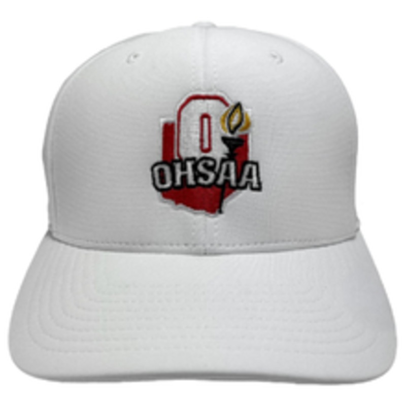 Ohio OHSAA White Ignite Laser Performance Flex-fit Football Referee Cap