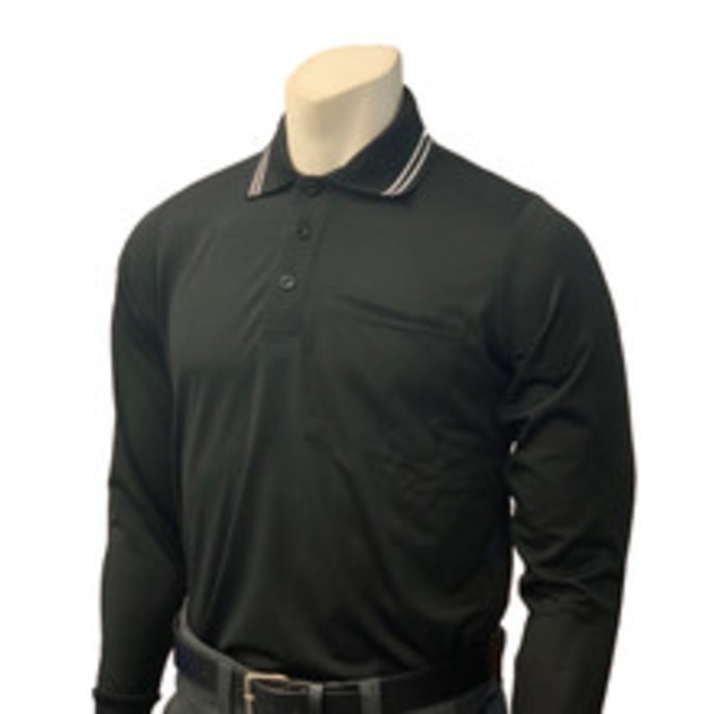 Smitty Officials Apparel Black Body Flex Style Long Sleeve Umpire Shirt