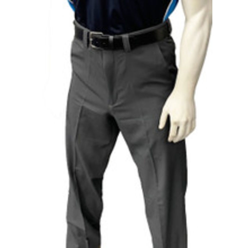 Smitty Poly/Spandex Flat Front Charcoal Grey Combo Pants Expander Waistband