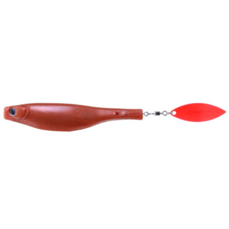 Hyperlastics Dartspin Lure - 7in - Copper Mine/Red