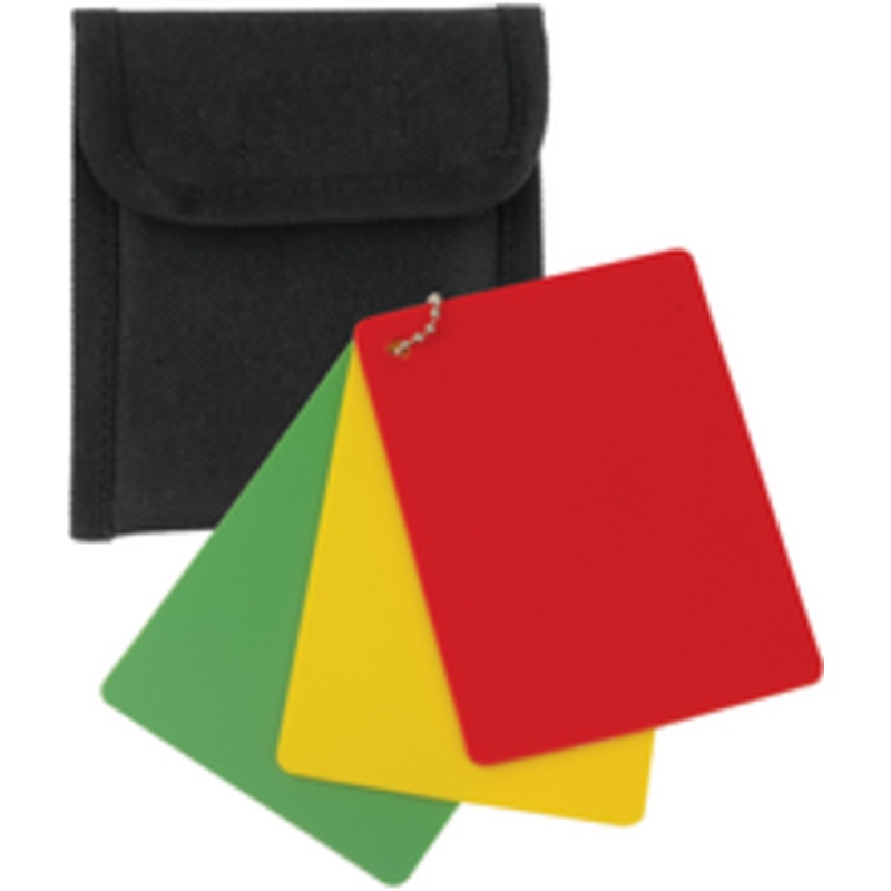 Women's Lacrosse Referee Red-Yellow-Green Penalty Cards