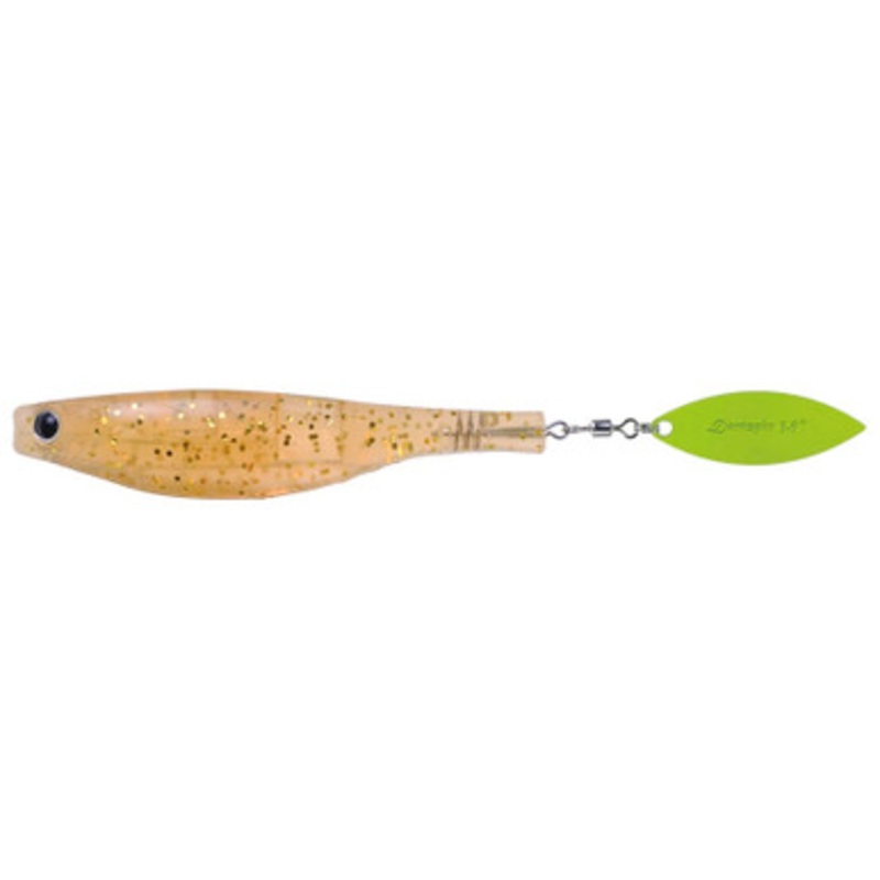 Hyperlastics Dartspin Lure - 3.5in - Shrimp/Chartreuse