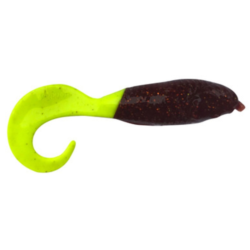 Berkley Gulp! Alive 3in Swimming Mullet - 1/2 Pint - Root Beer/Chartreuse
