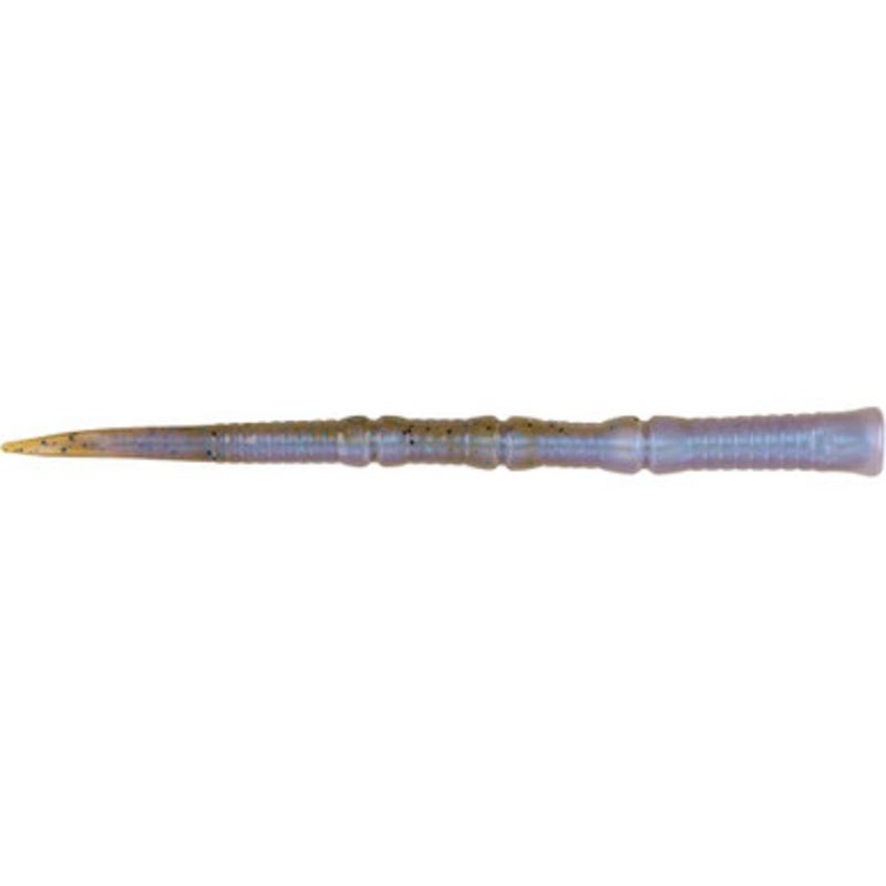 Berkley Powerbait Flute Worm - 5.7in - IKE's Green Pumpkin Blue Flash