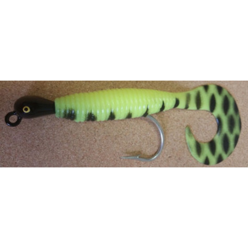 Mission Fishin 1.5oz Slugger w/ 8'' Grub - Black Head/Char Body