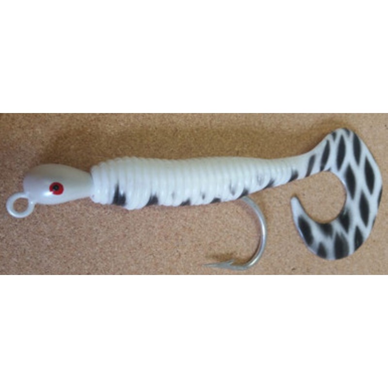 Mission Fishin 1.5oz Slugger w/ 8'' Grub - White Head/White Body
