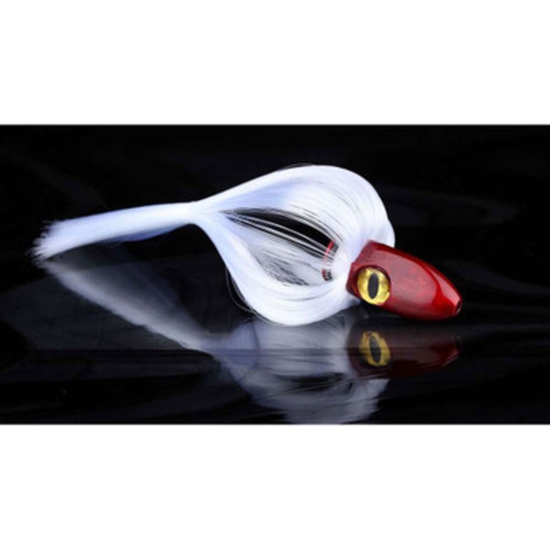 Big Tuna Teasers Kraken Ballyhoo Skirted Lure 4.75oz Glow Head/White Hair