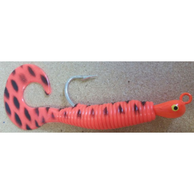 Mission Fishin 1.5oz Slugger w/ 8'' Grub - Orange Head/Red Body