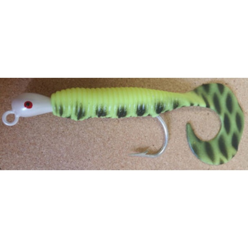 Mission Fishin 1.5oz Slugger w/ 8'' Grub - White Head/Char Body