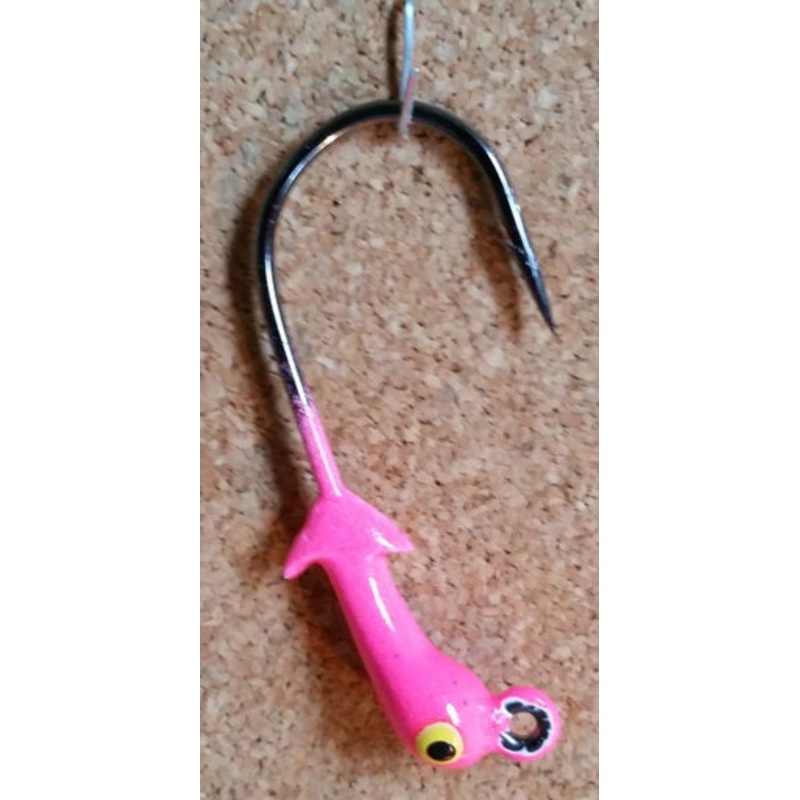 Mission Fishin Double Barbed 1/16oz 2/0 Pink Jig Heads