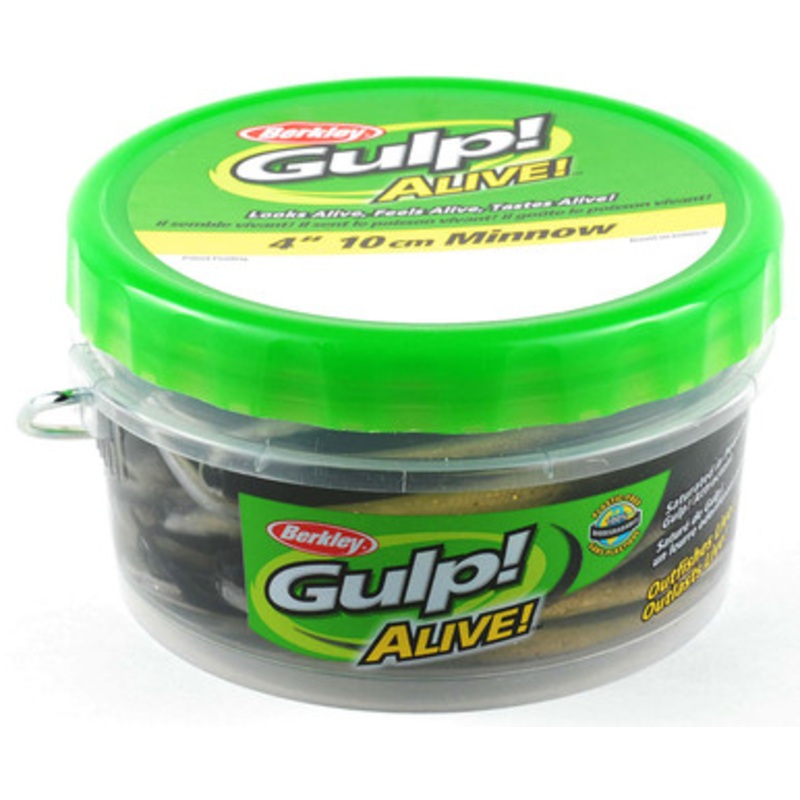 Berkley GAPMI4 12oz Gulp Alive 4'' Minnow Black Shad