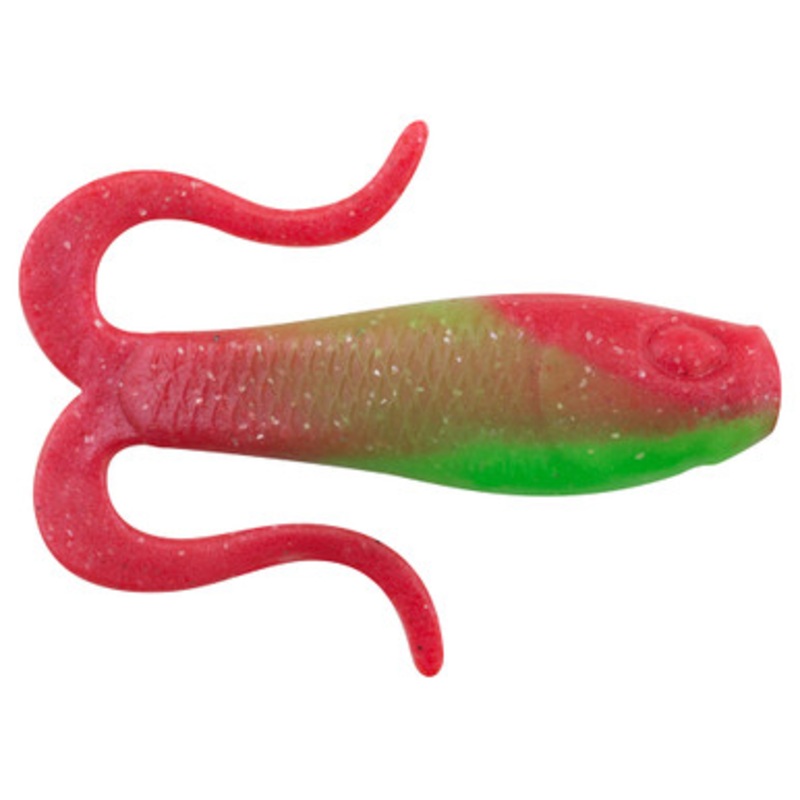 Berkley Gulp! Saltwater Doubletail Swimming Mullet 3in - Nuclear Chicken