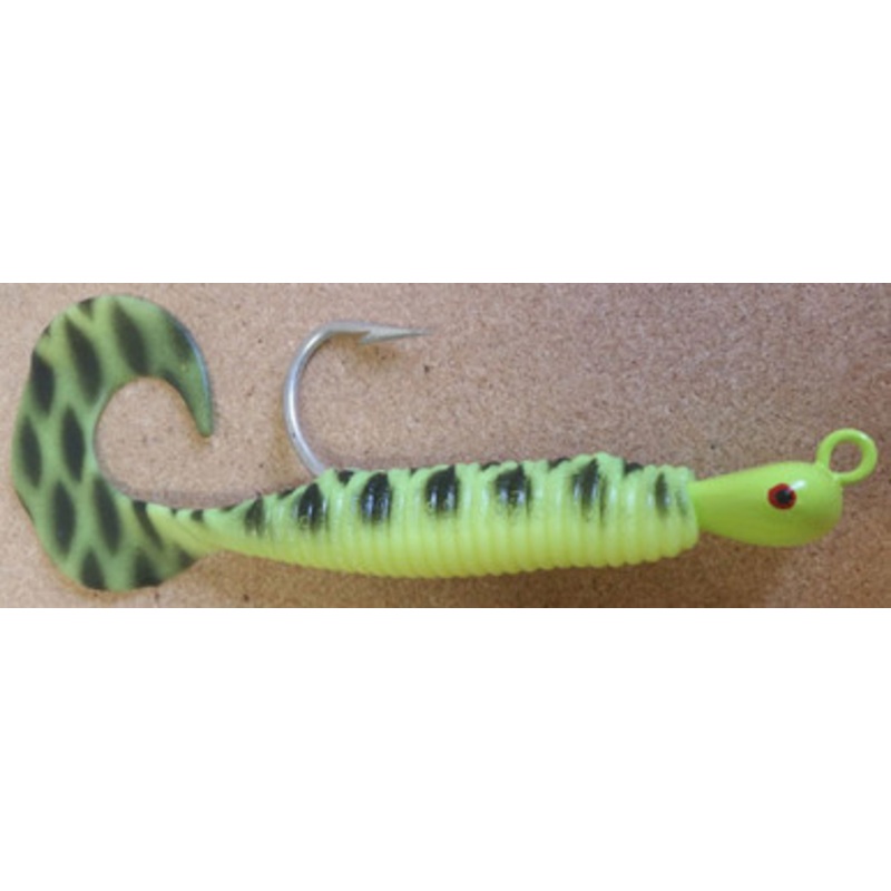 Mission Fishin 1.5oz Slugger w/ 8'' Grub - Chartreuse Head/Char Body