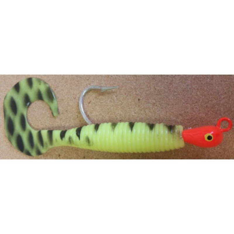 Mission Fishin 1.5oz Slugger w/ 8'' Grub - Orange Head/Char Body