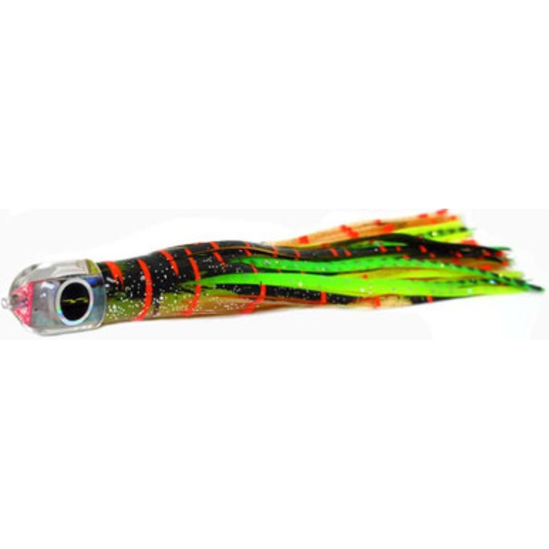 Black Bart Ika Micro Bait Brown-Gold Orange/Green Chartreuse
