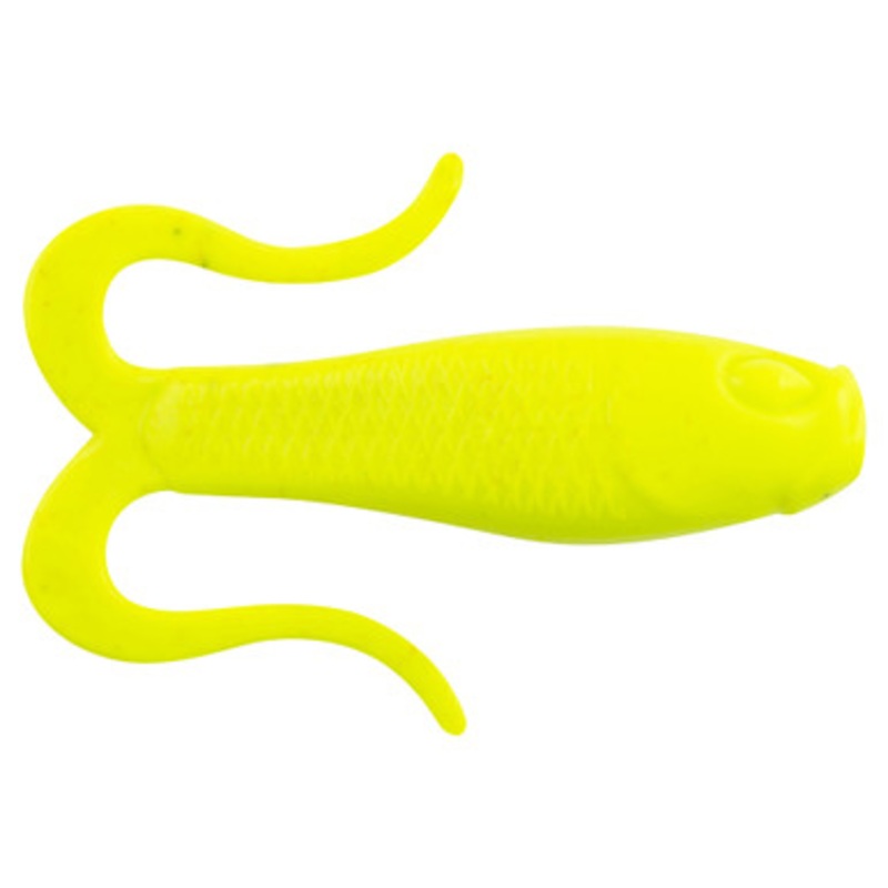 Berkley Gulp! Saltwater Doubletail Swimming Mullet 3in - Chartreuse