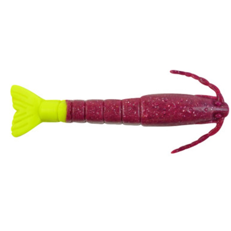 Berkley Gulp! Saltwater Shrimp - 3in - Cajun Purple/Chartreuse