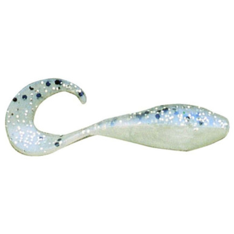 Bass Assassin CSA35 2'' Curly Shad Lure CSA35343 Crystal Shad