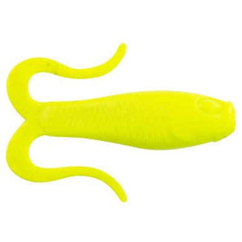 Berkley Gulp! Saltwater Doubletail Swimming Mullet 4in CH Chartreuse