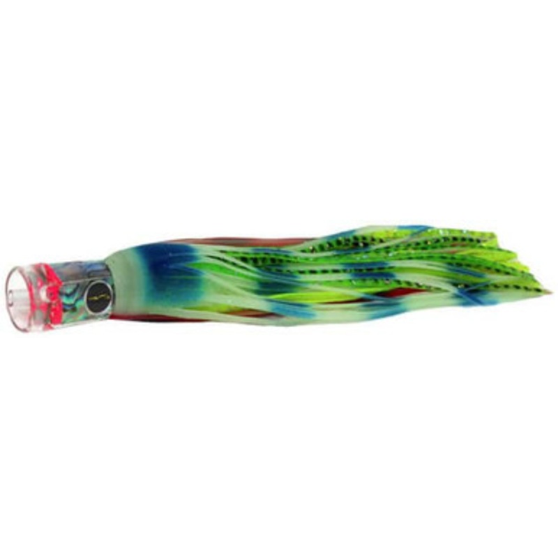 Black Bart Lures Light Tackle Lures El Squid Jr. Glow/Green Chartreuse Dot GLO/GCD