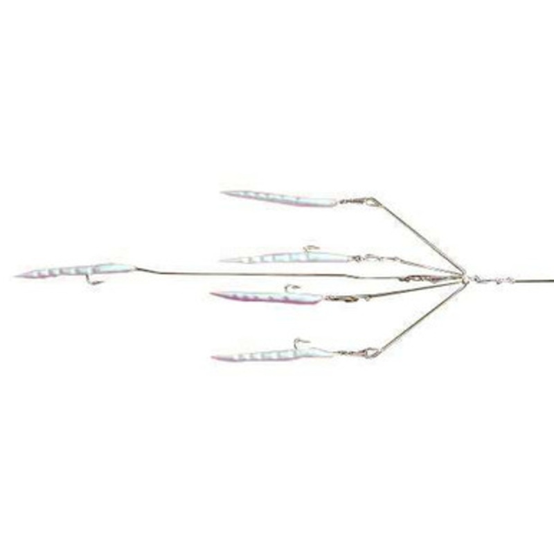 9er's 403 7'' 4 Arm N.E. Eel Rig Lure - 4031PRL Pearl