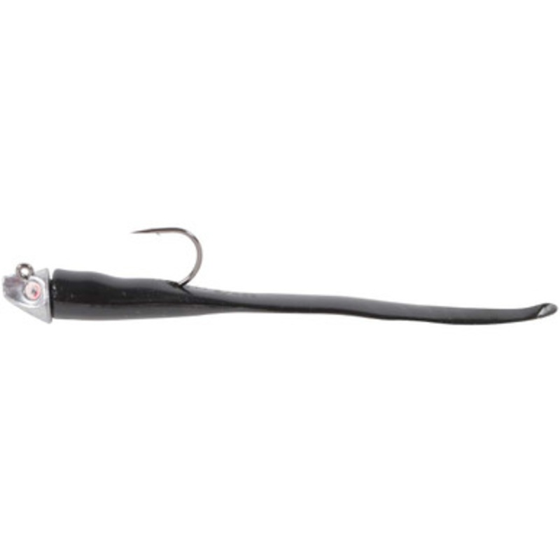 Al Gags EEL12 Whip-It Eel Lure 6in 01 Black