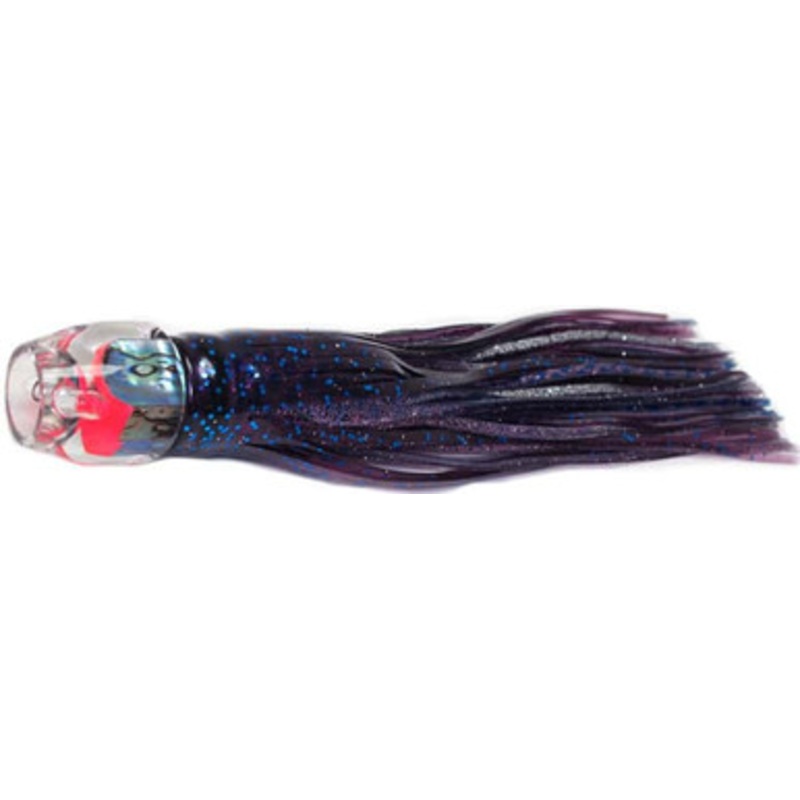 Black Bart Lures PUF-PBD Purple Blue Fleck/Purple Blue Dot Hex Jet Light Tackle Skirted Lure