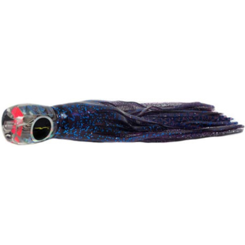 Black Bart Lures PUF-PBD Purple Blue Fleck/Purple Blue Dot Tahitian Prowler Medium Tackle Skirted Lure